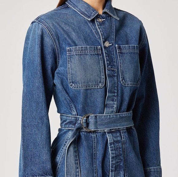 HUDSON Denim Utility Jumpsuit Coverall Suit sz XS - Picture 3 of 11